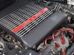 Lancia Thema 8.32 in unieke kleur Ferrari Rosso Corsa (1988), foto 11